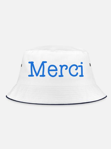 VIELEN DANK. DANKE. JAHRESTAG. GEBURT. RUHESTAND. - Bucket Hat - Weiß/Navy