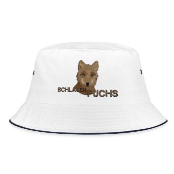 Fuchs schlauer Fuchs - Bucket Hat - Weiß/Navy - Vorne