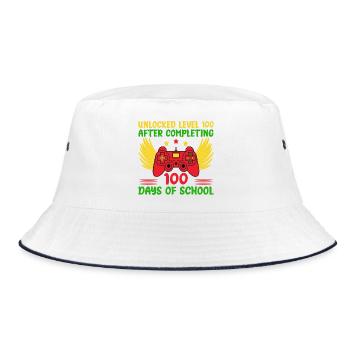 My Hobby is Gaming Videospiel Videogame Motiv - Bucket Hat - Weiß/Navy - Vorne