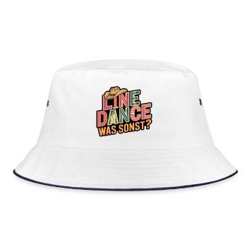 Line Dance mein Hobby - meine Passion - mein Ding - Bucket Hat - Weiß/Navy - Vorne
