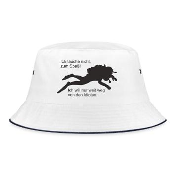 Spass - Bucket Hat - Weiß/Navy - Vorne