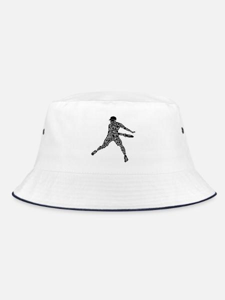Disc Golf Symbole Discgolf Jungen Discgolfer - Bucket Hat - Weiß/Navy