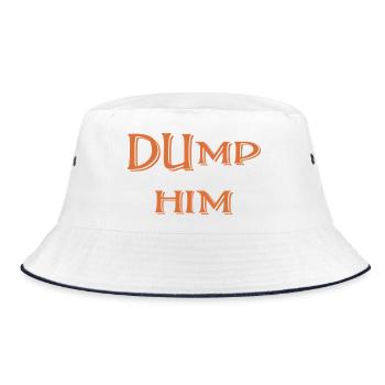 Dump Him - Bucket Hat - Weiß/Navy - Vorne
