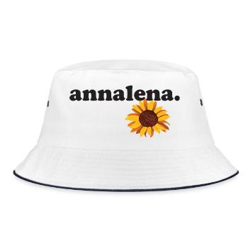 annalena - Bucket Hat - Weiß/Navy - Vorne