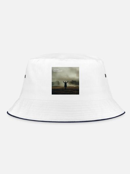 Ich atme. Das reicht. - Bucket Hat - Weiß/Navy