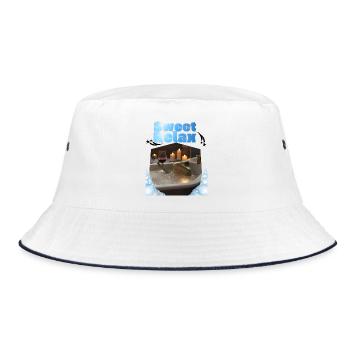 Sweet_Relax_-4500_x_5400_px- - Bucket Hat - Weiß/Navy - Vorne