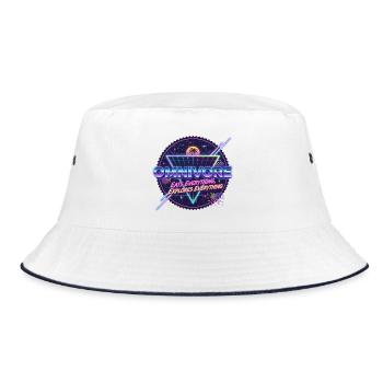 Omnivore_2 - Bucket Hat - Weiß/Navy - Vorne