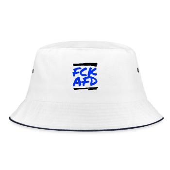 FCK AFD - Bucket Hat - Weiß/Navy - Vorne