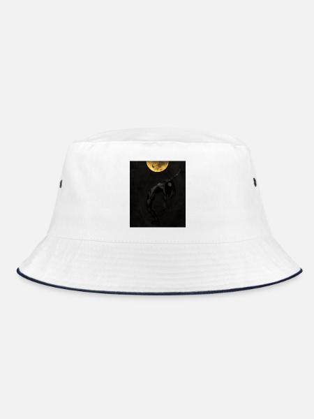 Mondtanz Silhouette - Bucket Hat - Weiß/Navy