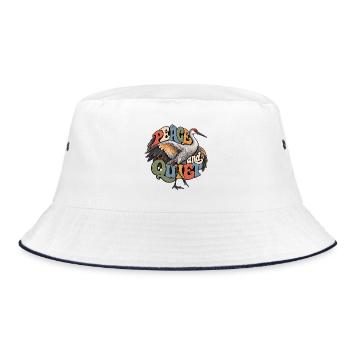 Sandkranich - Bucket Hat - Weiß/Navy - Vorne