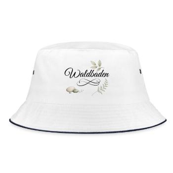 Waldbaden Natur Entspannung - Bucket Hat - Weiß/Navy - Vorne