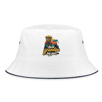Bester Opa um Par - Bucket Hat - Weiß/Navy - Vorne