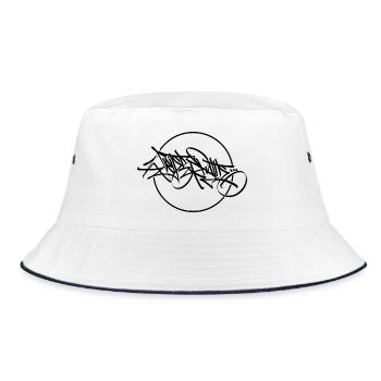 Tag within a circle - Bucket Hat - Weiß/Navy - Vorne
