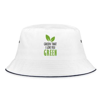 Grün, ich liebe dich, grün. - Bucket Hat - Weiß/Navy - Vorne