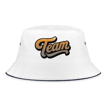 Team - Bucket Hat - Weiß/Navy - Vorne
