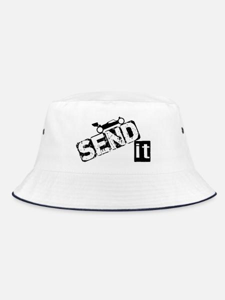 Abgeschickt! - Bucket Hat - Weiß/Navy