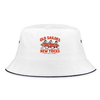 Old Sailors New Tricks Abschlag - Bucket Hat - Weiß/Navy - Vorne