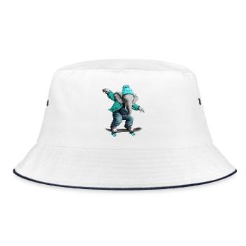 Elefant Freestyle - Bucket Hat - Weiß/Navy - Vorne