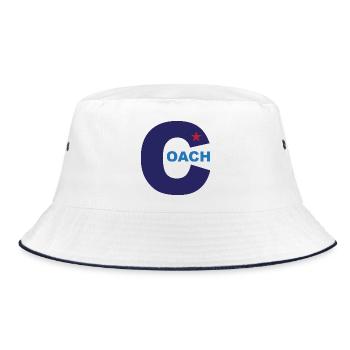 Trainer - Bucket Hat - Weiß/Navy - Vorne
