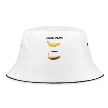  Ordinary Athletes vs Gymnast  - Bucket Hat - Weiß/Navy - Vorne