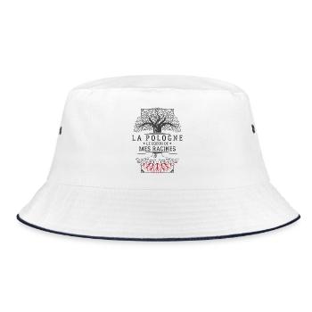Polen Das Herz meiner Wurzeln T-Shirt Cade... - Bucket Hat - Weiß/Navy - Vorne