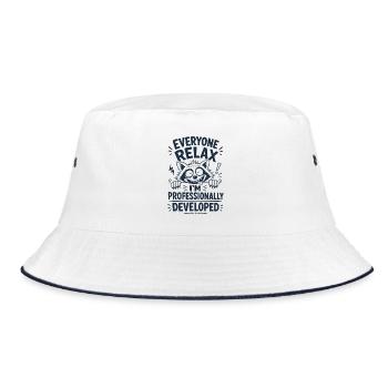 Professionally Developed - Bucket Hat - Weiß/Navy - Vorne
