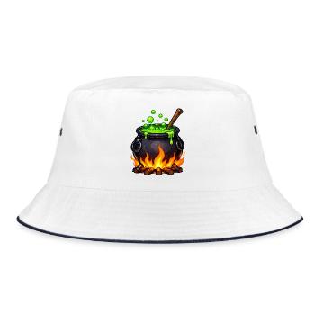 Kessel des Zaubertranks - Bucket Hat - Weiß/Navy - Vorne