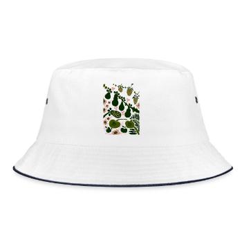 GRÜNES GEMÜSE - Bucket Hat - Weiß/Navy - Vorne