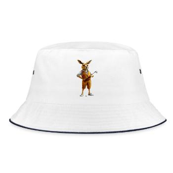 Golf Kängurus - Bucket Hat - Weiß/Navy - Vorne
