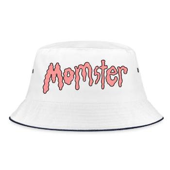 Momster - Bucket Hat - Weiß/Navy - Vorne