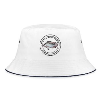 Tilapia, Oreochromis niloticus - Bucket Hat - Weiß/Navy - Vorne