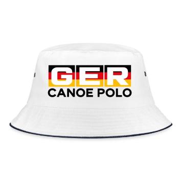Deutschland - GER - Kanu Polo - Germany - paddeln - Bucket Hat - Weiß/Navy - Vorne