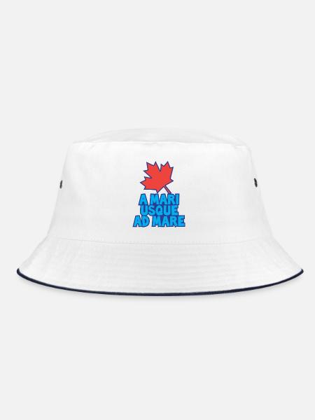 A Mari Usque Ad Mare Canada - Bucket Hat - Weiß/Navy