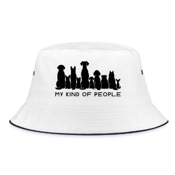 Meine Art von Leuten - Bucket Hat - Weiß/Navy - Vorne