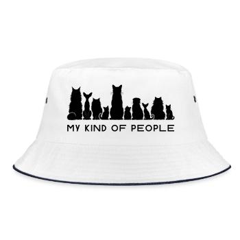 Meine Art von Leuten - Bucket Hat - Weiß/Navy - Vorne