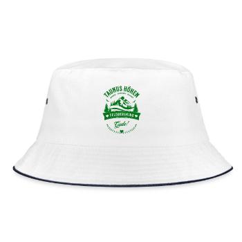 Taunus Höhen Berge Burgen Bäder Gude (Grün)  - Bucket Hat - Weiß/Navy - Vorne