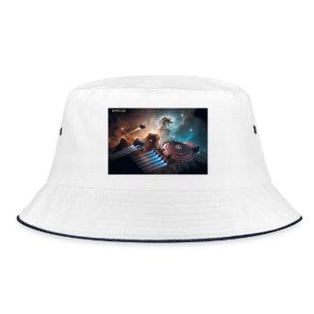 BASIS – Raumschiff der PERRY RHODAN-Serie  - Bucket Hat - Weiß/Navy - Vorne