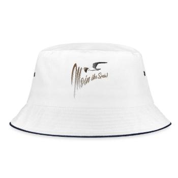 Moin ihr Spacken Möwe - Bucket Hat - Weiß/Navy - Vorne