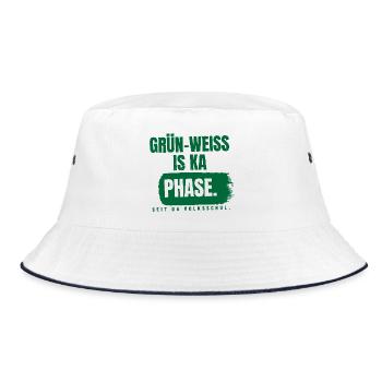 Grün-Weiß is ka Phase - Bucket Hat - Weiß/Navy - Vorne