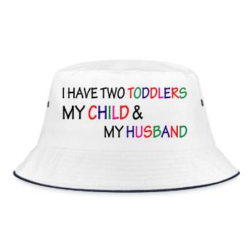 Funny mom - Bucket Hat - Weiß/Navy - Vorne