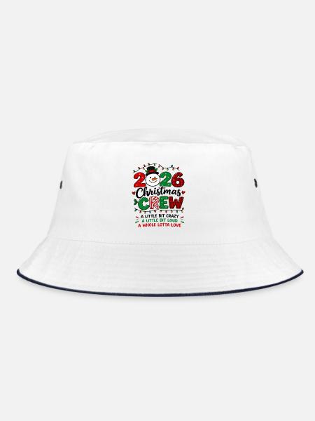 Christmas Crew 2026 Matching-Familienfeiertag - Bucket Hat - Weiß/Navy
