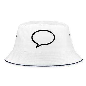 Sprechblase - leer - Bucket Hat - Weiß/Navy - Vorne