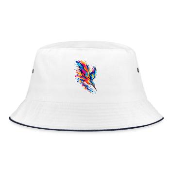 Prismatischer Eisväger - Bucket Hat - Weiß/Navy - Vorne