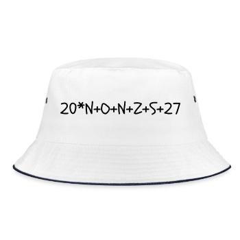 20 + NONZS + 27 STERNSINGER & CHRISTEN GEGEN AFD - Bucket Hat - Weiß/Navy - Vorne