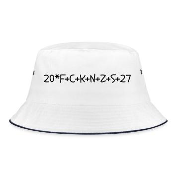 20+FCK+AFD+27 STERNSINGER & CHRISTEN GEGEN AFD - Bucket Hat - Weiß/Navy - Vorne