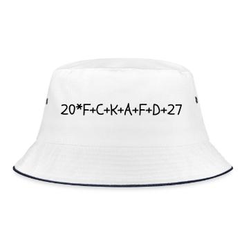 20-FCK-AFD-27_STERNSINGER_-_CHRISTEN_GEGEN_AFD- - Bucket Hat - Weiß/Navy - Vorne
