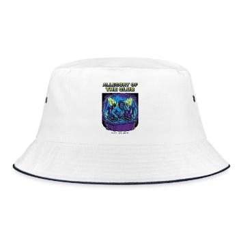 Platon DJ – Allegory of the Club Höhlengleichnis - Bucket Hat - Weiß/Navy - Vorne