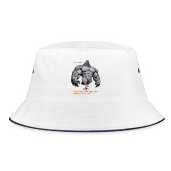 Big Talk for someone who just washed his car - Bucket Hat - Weiß/Navy - Vorne