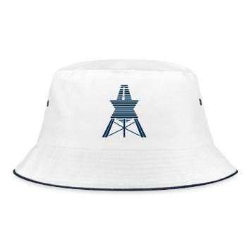 Løkken – Seezeichen als maritimes Symbol - Bucket Hat - Weiß/Navy - Vorne