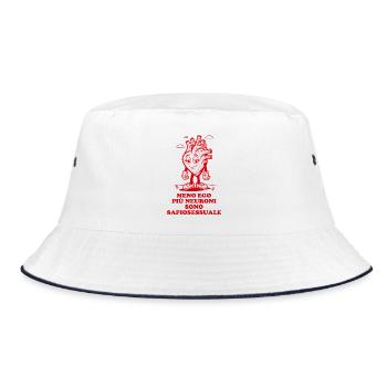 Je weniger Ego, desto mehr Neuronen sind sapiosexuell - Bucket Hat - Weiß/Navy - Vorne
